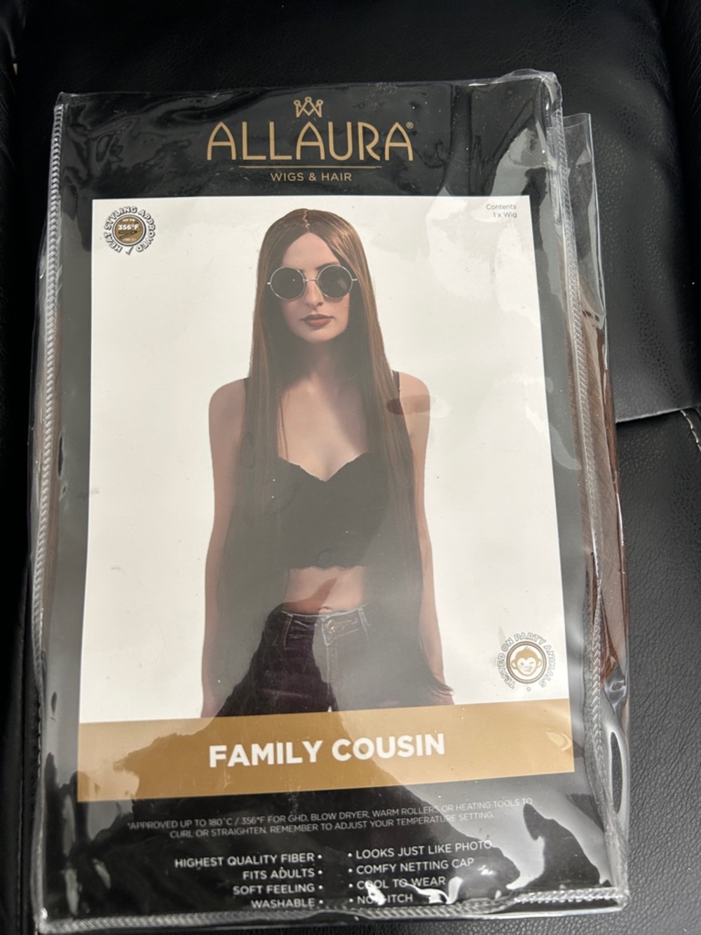 AllAura Family Cousin Long Straight Wig in Brown